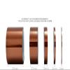 2 Pack ESD Anti-Static Polyimide Gold Finger High-Temperature Tape,Double-Sided,for Lithium Batteries and Electronics (Width 70MM x Length 33M) view 3