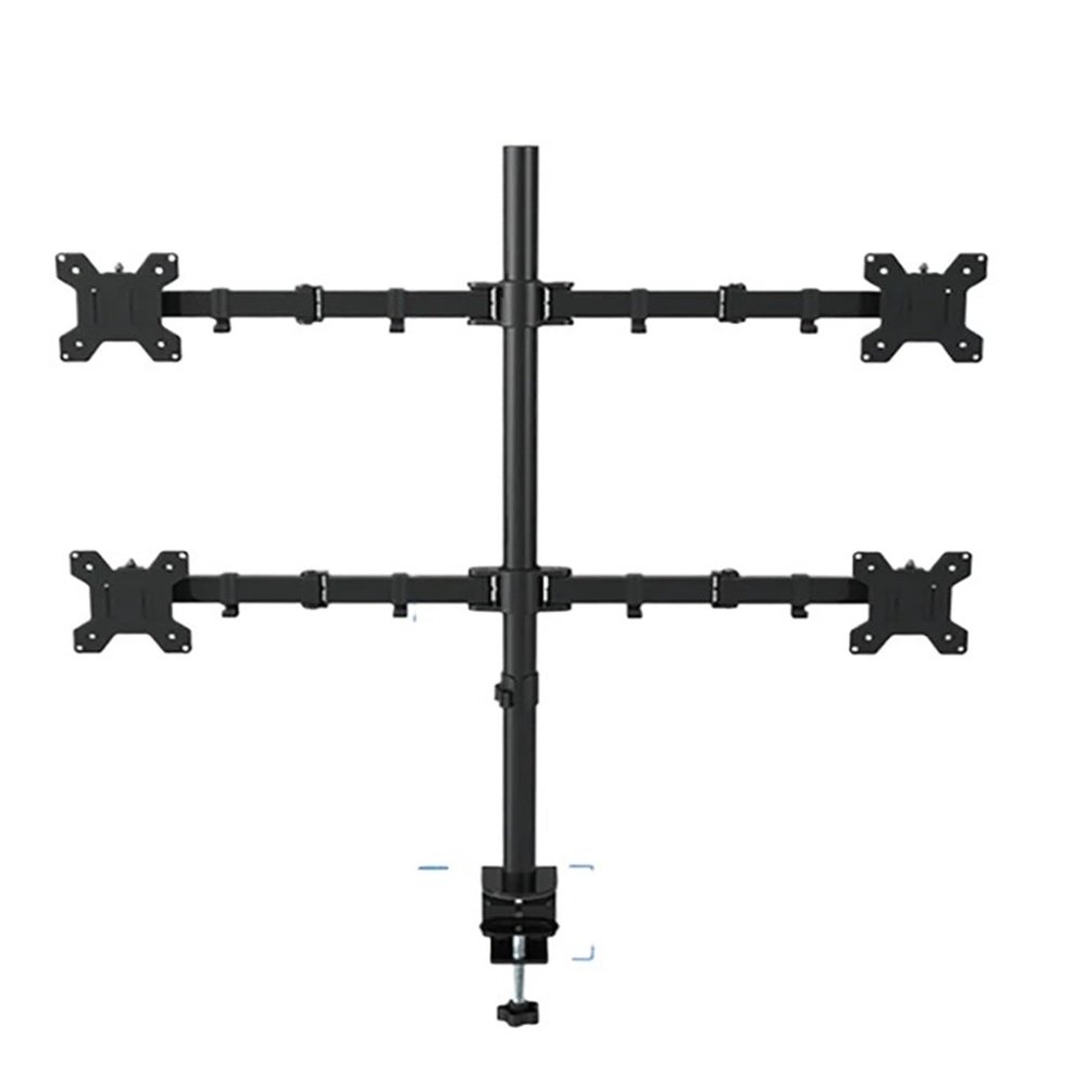 ADPVRLUQ Desktop Stand Full Motion 360 Degree 4 Screen Monitor Stand 10"-24" LCD LED Monitor Mounting Arm Each Head Load Capacity 8kg(Desktop Clamping)