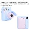 AEXUTDA Case for Instax Mini12 CameraMini12 Camera Silicone Case, Anti-Scratch Slim Fit Soft Skin, Mini12 Accessories with Detachable Lens Cover,Light Blue view 3