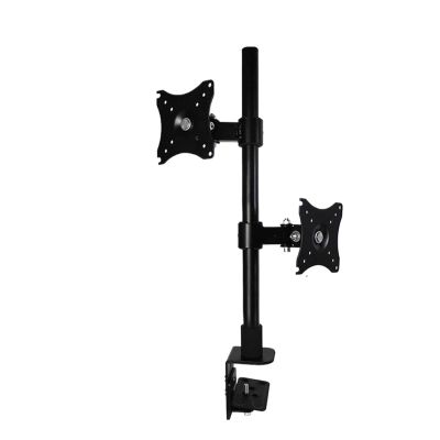 ADPVRLUQ Full Motion Dual Monitor Desk Stand Bracket 10"-27" Clip Grommet Hole Base PC Mount Foldable Arm Bracket XD08(XD02-700)