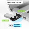 100 Pack Bulk USB Flash Drives, Personalized 256MB Thumb Drives USB Stick with Double-Sides Printing, Swivel Memory Sticks Pendrive Jump Drives, Essential Office Supplies & Data Storage view 4