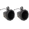Kicker 8" LED Marine Speakers with Universal Pod Mounts (Pair) 1.75" Clamps UTV or Boat Audio Upgrade for Bimini Top or Cage Mount view 4