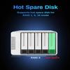 TERRAMASTER D5-310 HDD Enclosure 5Bay - Hardware Raid Supports RAID 5, 0, 1, 10, Single, USB 3.1 Type-C Direct Attached Storage Backup Software Included (Diskless) view 4