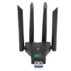 USB Wi Fi Adapter for PC, 1300Mbps Dual Band 2.4G 5GHz Network Adapter for Desktop Laptop, 4 Antennas Internet Network Card for Wins X P, 7, 8, 8.1, 10, 11 view 1