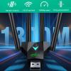 USB Wi Fi Adapter for PC, 1300Mbps Dual Band 2.4G 5GHz Network Adapter for Desktop Laptop, 4 Antennas Internet Network Card for Wins X P, 7, 8, 8.1, 10, 11 view 3