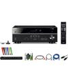 Yamaha RX-V385 5.1-Channel Surround Sound 4K Ultra HD AV Receiver with Bluetooth Home Theater System Bundle with Accessories view 1