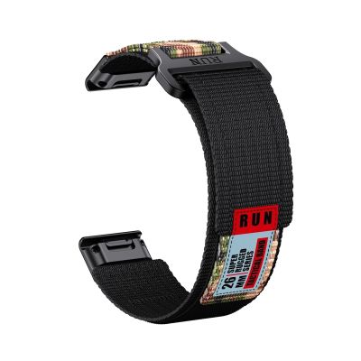 20mm 22mm 26mm Nylon Strap for Garmin Fenix 8 E 7 7X Pro 6 6X 5 5X Plus Quick Fit strap instinctive 2 bracelet Accessories(Black camouflage,22mm)