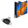 BoxWave Smart Gadget Compatible with Huawei Mate Xs - AllReader SD Card Reader, microSD Card Reader SD Compact USB - Jet Black view 1