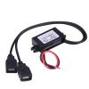 15W 3A USB Charger Adapter Converter Module for Car Motorcycle Phone Charge, Dual USB Ports, Super Thin Design, ABS Housing, for Smartphones Tablets view 4
