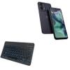 BoxWave Keyboard Compatible with Motorola Moto G35 - SlimKeys Bluetooth Keyboard - with Backlight, Portable Slim LED 7 Colors - Jet Black view 1