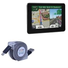 BoxWave Cable Compatible with Garmin Nuvi 3590LMT - miniSync, Retractable, Portable Sync Cable