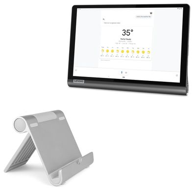 BoxWave Stand and Mount Compatible with Lenovo Yoga Smart Tab Row - VersaView Aluminum Stand, Portable, Multi Angle Viewing Sturdy