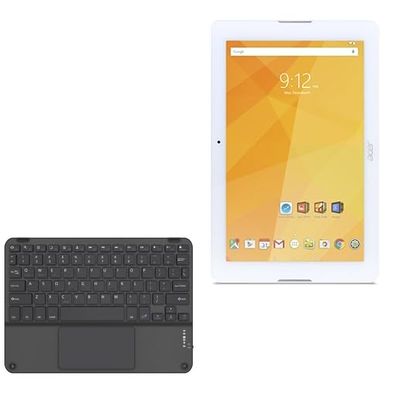 BoxWave Keyboard Compatible with Acer Iconia One 10 (B3-A20) - SlimKeys Bluetooth Keyboard with Trackpad, Portable Slim TouchPad - Jet Black