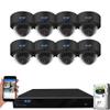 GW Security 16 Channel 12MP NVR UltraHD 4K Smart AI Human/Cars Detection PoE Security Camera System with 8 x 8MP Waterproof Microphone 135 Wide Angle Outdoor Indoor Dome Cameras (Black) view 1