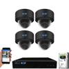 GW Security 8 Channel 12MP NVR UltraHD 4K Face Recognition/Human/Cars Detection PoE Security Camera System with 4 x 8MP Waterproof Microphone 130 Wide Angle Outdoor Indoor Dome Cameras (Black) view 1
