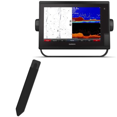BoxWave Stylus Pouch Compatible with Garmin GPSMap 1222xsv - Stylus PortaPouch, Pen Stylii Holder Carrier Portable Self-Adhesive - Jet Black