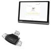BoxWave Smart Gadget Compatible with Lenovo Yoga Smart Tab Row - AllReader SD Card Reader, microSD Card Reader SD Compact USB - Jet Black view 1