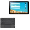 BoxWave Keyboard Compatible with LG G Pad X 10.1 - SlimKeys Bluetooth Keyboard with Trackpad, Portable Slim TouchPad - Jet Black view 1