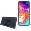 BoxWave Keyboard Compatible with Samsung Galaxy A70 - SlimKeys Bluetooth Keyboard - with Backlight, Portable Slim LED 7 Colors - Jet Black view 1