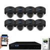 GW Security 8 Channel 12MP NVR UltraHD 4K Face Recognition/Human/Cars Detection PoE Security Camera System with 8 x 8MP Waterproof Microphone 130 Wide Angle Outdoor Indoor Dome Cameras (Black) view 1