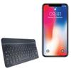 BoxWave Keyboard Compatible with iPhone X - SlimKeys Bluetooth Keyboard, Portable Thin with Chiclet-Style Keys - Jet Black view 1