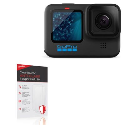 BoxWave Screen Protector Compatible With GoPro Hero11 Black - ClearTouch Anti-Glare ToughShield 9H (2-Pack), Anti-Glare 9H Tough Flexible Film Screen Protector