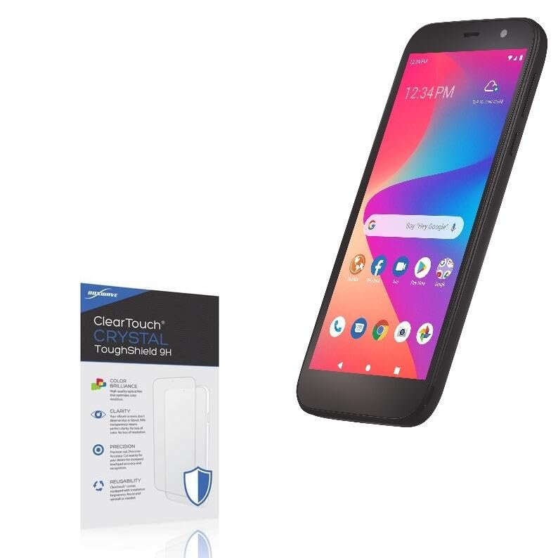 BoxWave Screen Protector Compatible With BLU View 2 - ClearTouch Crystal ToughShield 9H (2-Pack), Clear 9H Tough Flexible Film Screen Protector