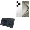 BoxWave Keyboard Compatible with Huawei Pura 70 Pro+ - SlimKeys Bluetooth Keyboard - with Backlight, Portable Slim LED 7 Colors - Jet Black view 1