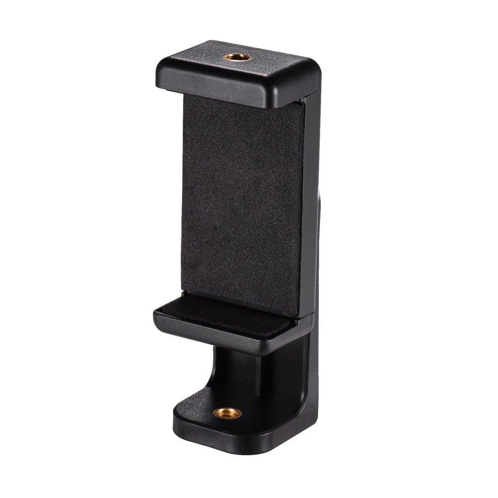 AYNEFY Smartphone Clamp Holder 360 Rotatable, Three 1/4 Thread for Tripod, Selfie Stick, Compatible with 11/11 Pro/11 Pro, for Vertical and Level, Made of