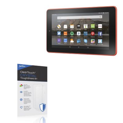 BoxWave Screen Protector Compatible With Amazon Fire (5th Gen 2015) - ClearTouch Crystal ToughShield 9H (2-Pack), Clear 9H Tough Flexible Film Screen Protector
