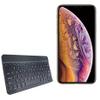 BoxWave Keyboard Compatible with Apple iPhone Xs - SlimKeys Bluetooth Keyboard, Portable Thin with Chiclet-Style Keys - Jet Black view 1