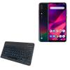 BoxWave Keyboard Compatible with BLU v90 - SlimKeys Bluetooth Keyboard - with Backlight, Portable Slim LED 7 Colors - Jet Black view 1