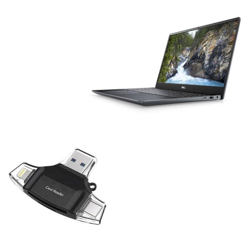 BoxWave Smart Gadget Compatible with Dell Vostro 15 7590 - AllReader SD Card Reader, microSD Card Reader SD Compact USB - Jet Black