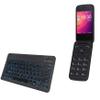 BoxWave Keyboard Compatible with Alcatel Go Flip 3 - SlimKeys Bluetooth Keyboard - with Backlight, Portable Slim LED 7 Colors - Jet Black view 1
