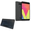 BoxWave Keyboard Compatible with LG V20 - SlimKeys Bluetooth Keyboard - with Backlight, Portable Slim LED 7 Colors - Jet Black view 1