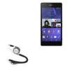 BoxWave Cable Compatible with Sony Xperia Z2 - AllCharge miniSync, Retractable, Portable USB Cable - Jet Black view 1