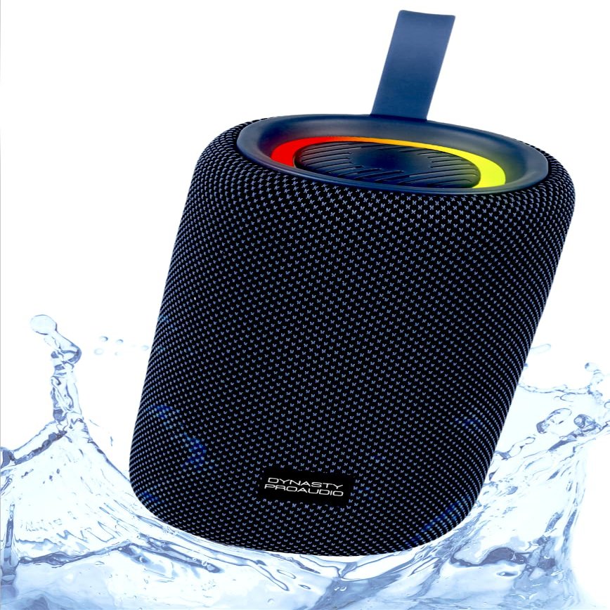 DYNASTY PROAUDIO SB-101 Bluetooth 5.3 IPX7 Waterproof Outdoor Speaker with 25W Ultra-Loud Bass Stereo Sound, RGB Lights, TWS Dual Speakers Pairing, Supports USB Drive/AUX/TF-Card (Blue)