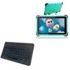 BoxWave Keyboard Compatible with CWOWDEFU Kids Tablet (8 in) - SlimKeys Bluetooth Keyboard - with Backlight, Portable Slim LED 7 Colors - Jet Black view 1