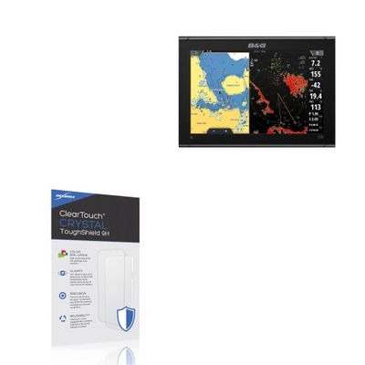 BoxWave Screen Protector Compatible With B&G Vulcan 12 - ClearTouch Crystal ToughShield 9H (2-Pack), Clear 9H Tough Flexible Film Screen Protector