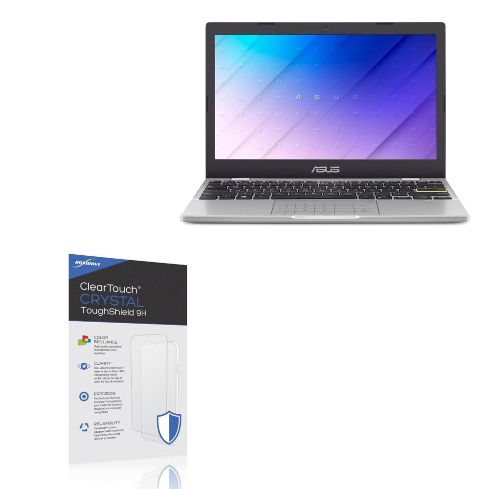 BoxWave Screen Protector Compatible With ASUS VivoBook Go 12 (L210) - ClearTouch Crystal ToughShield 9H (2-Pack), Clear 9H Tough Flexible Film Screen Protector