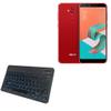 BoxWave Keyboard Compatible with ASUS ZenFone 5 Selfie Pro - SlimKeys Bluetooth Keyboard - with Backlight, Portable Slim LED 7 Colors - Jet Black view 1