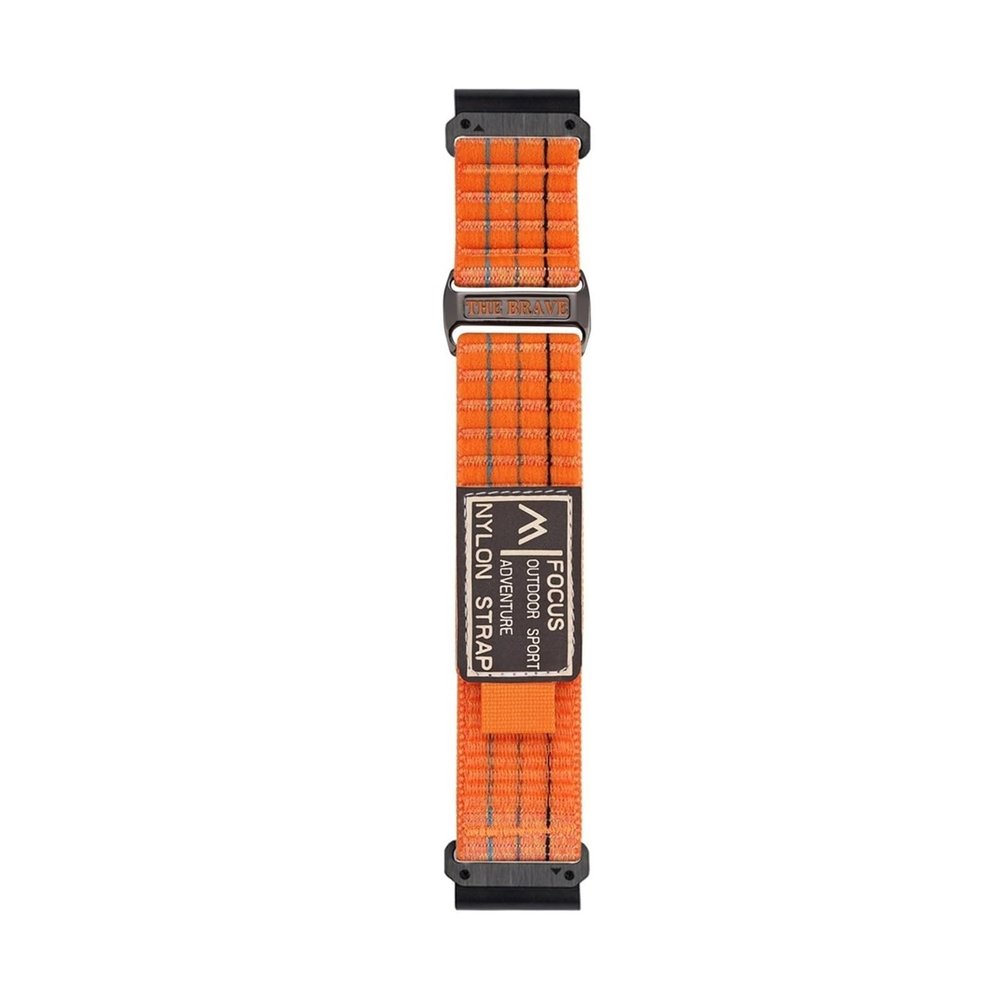 22 26mm Quick fit Nylon Strap For Garmin Fenix 8 47MM 51MM 7X 6X 5 For Tactix7pro Bracelet Band Accessories(Orange,26mm)