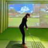 DFEDHF Golf Simulator Impact Screen, Golf Display Projection Screen for Golf Training, Universal White Virtual Golf Hitting Screen, Golf Swing Trainers for Indoor Home Beginners(1m*3m) view 1