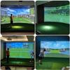 DFEDHF Golf Simulator Impact Screen, Golf Display Projection Screen for Golf Training, Universal White Virtual Golf Hitting Screen, Golf Swing Trainers for Indoor Home Beginners(1m*3m) view 2