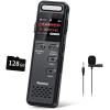 160GB Digital Voice Recorder with Playback, 1100mAh Audio Recording Device for Lecture Interviews, 1536Kbps Voice Activated Recorder with Noise Reduction, Password, External Microphone view 1
