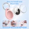 UNBREAKcable Holder for Apple AirTag - 4 Pack [Fit Tightly Design] [Easy to Install] [Hold Air Tag Securely] Waterproof TPU Shell Protective Case with All Metal Keychain Key Ring Clip view 3