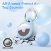 UNBREAKcable Holder for Apple AirTag - 4 Pack [Fit Tightly Design] [Easy to Install] [Hold Air Tag Securely] Waterproof TPU Shell Protective Case with All Metal Keychain Key Ring Clip view 4