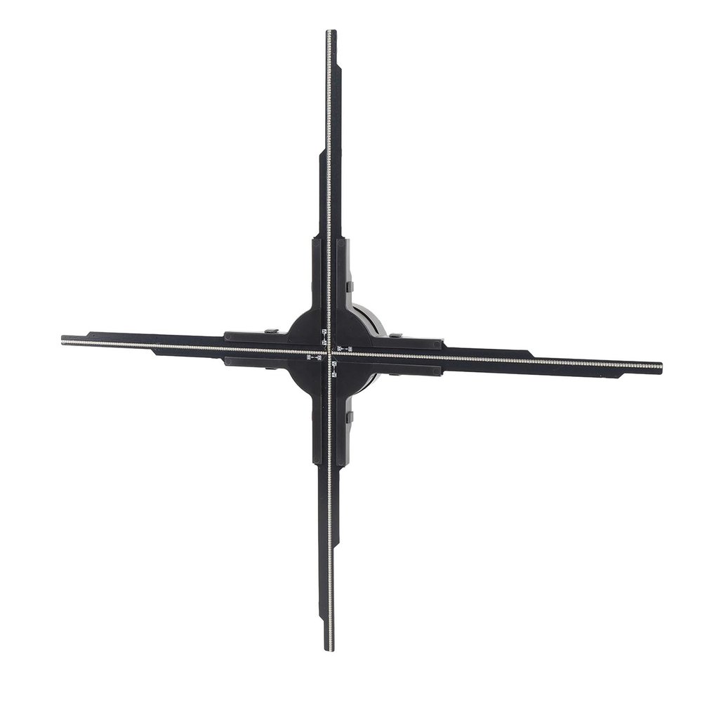 3D Hologram Fan, 50cm 4 Blades 2000x510 LED 3D Holographic Projector Video Advertising Display Fan with 4GB Memory Card 3D Holographic Video Projector for Party, Bar, Exhibitions