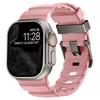 VeveXiao Luxury Designer Rugged Bands Compatible with Apple Watch Ultra 2 Band 49mm 46mm 45mm 44mm,Sport Soft Silicone Waterproof Strap for iWatch Ultra Series 10 9 8 7 6 5 4 SE Men Women (pink) view 1