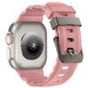 VeveXiao Luxury Designer Rugged Bands Compatible with Apple Watch Ultra 2 Band 49mm 46mm 45mm 44mm,Sport Soft Silicone Waterproof Strap for iWatch Ultra Series 10 9 8 7 6 5 4 SE Men Women (pink) view 2